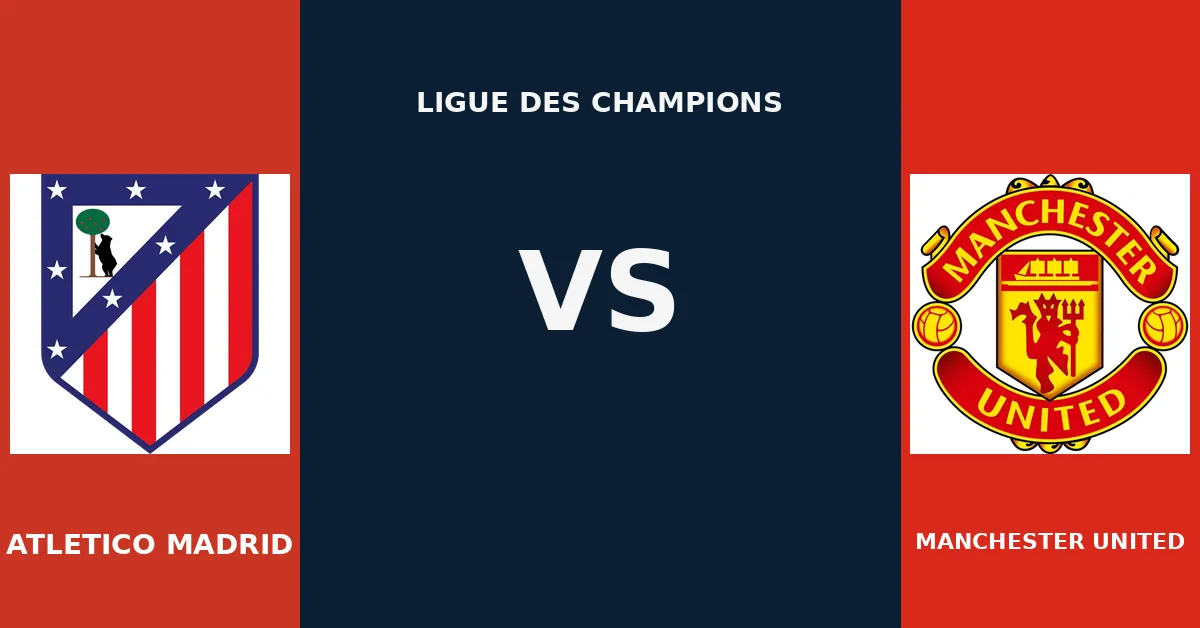 Pronostic Atletico Madrid - Manchester United : le choc de Ligue des champions au Metropolitano